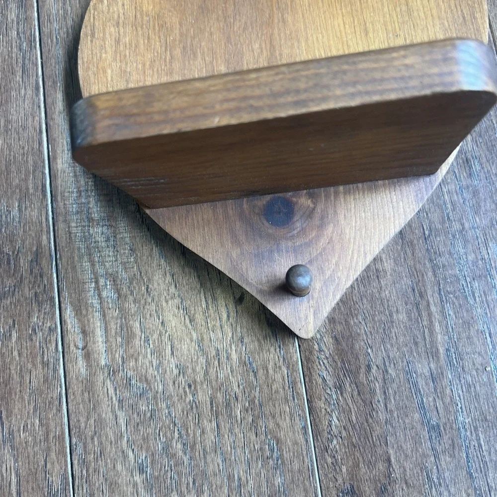 Vintage Wood Heart Shelf 3 Shelves 21